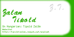 zalan tipold business card